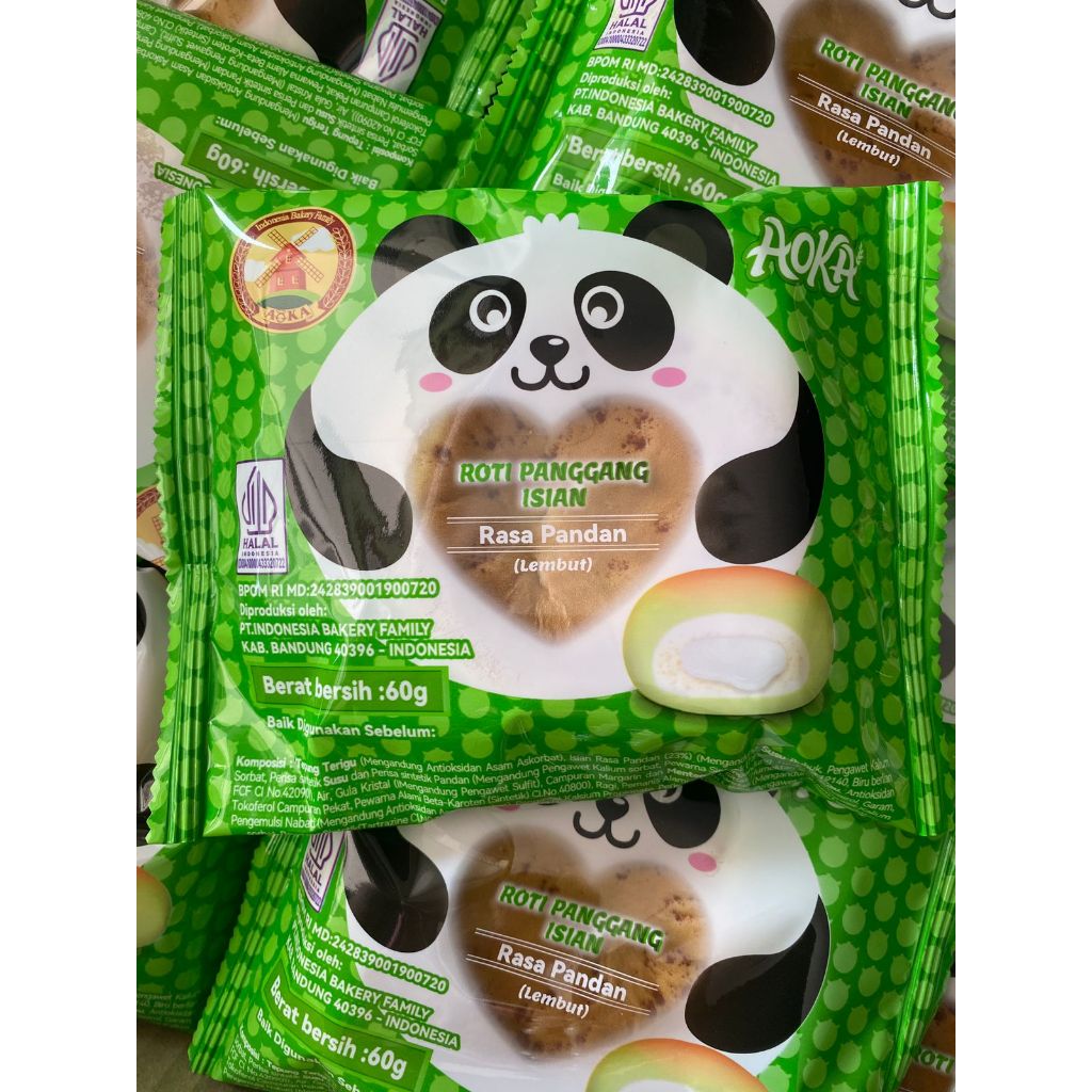 

QH 1 DUS PANDA BREAD ISI 60 ROTI PANDA BISA MIX ROTI PANGGANG ROTI ISIAN AOKA