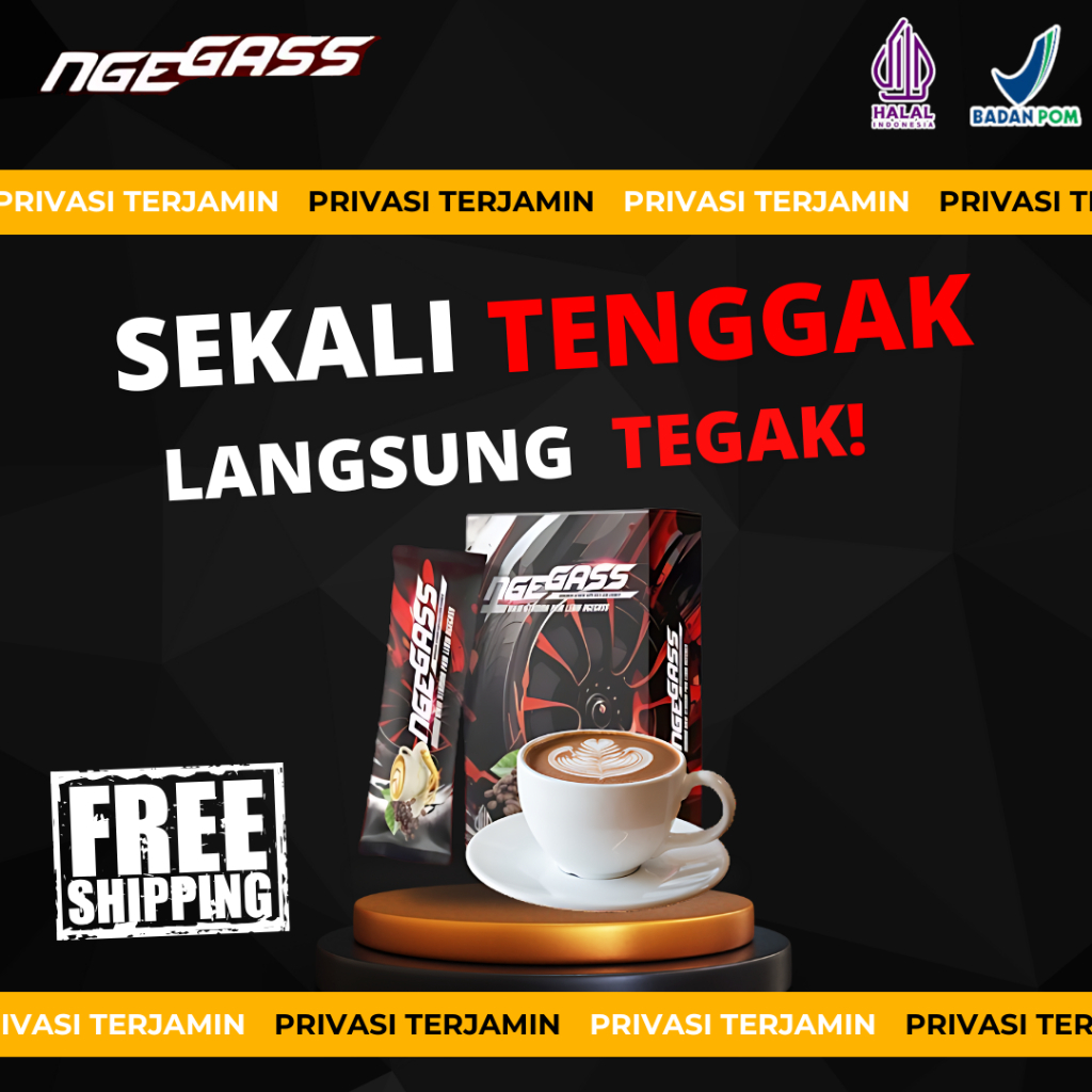 

Kopi Ngegass 100% Original | Minuman Kopi Instan Pria | 1 Box (Isi 5 Sachet) PRIVASI TERJAMIN | COD