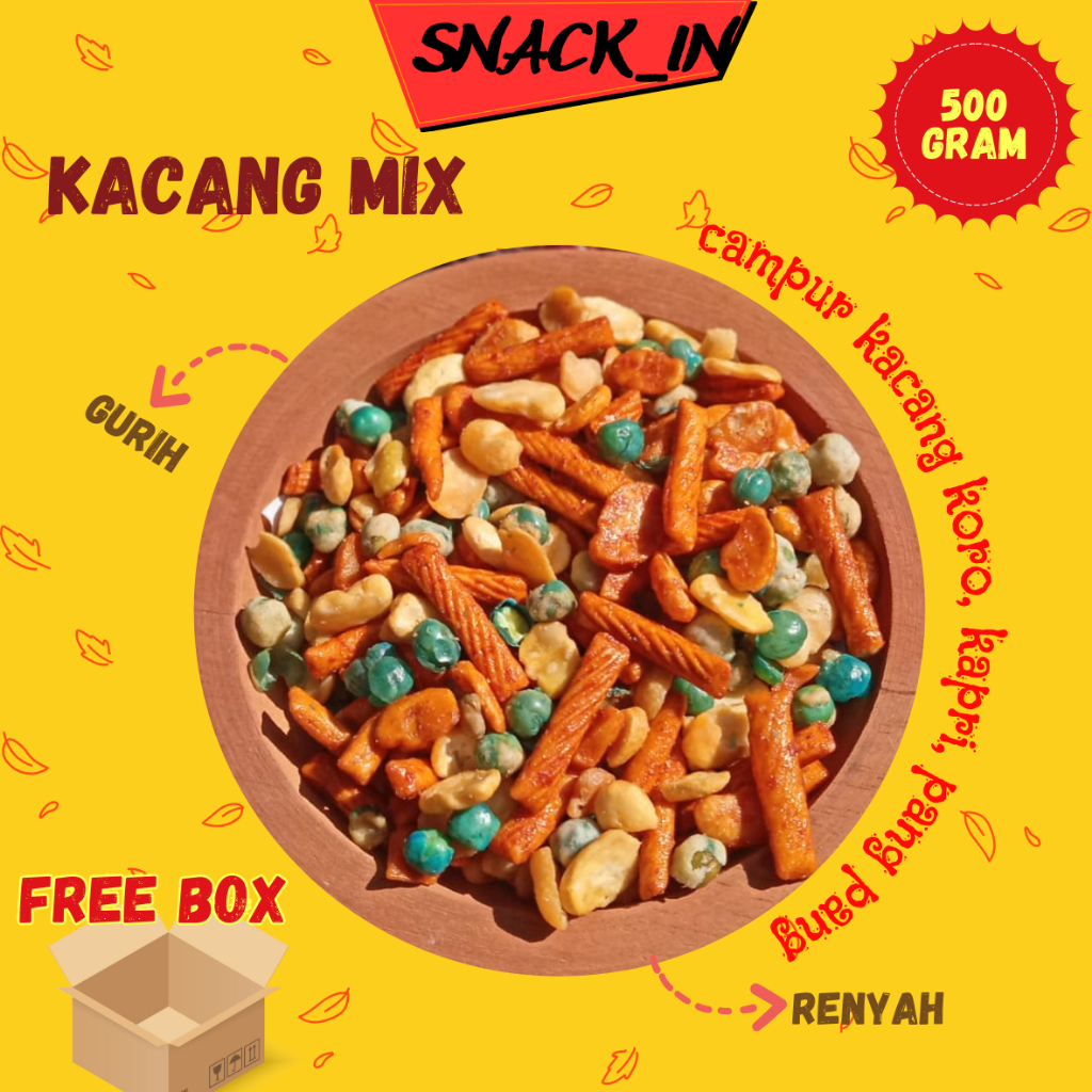 

Kacang campur 500gram kacang mix gurih 500gram kacang kapri kacang Koro