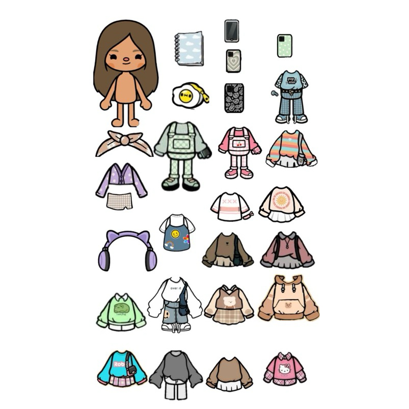 Paper Doll Toca Boca Dress up super Cute