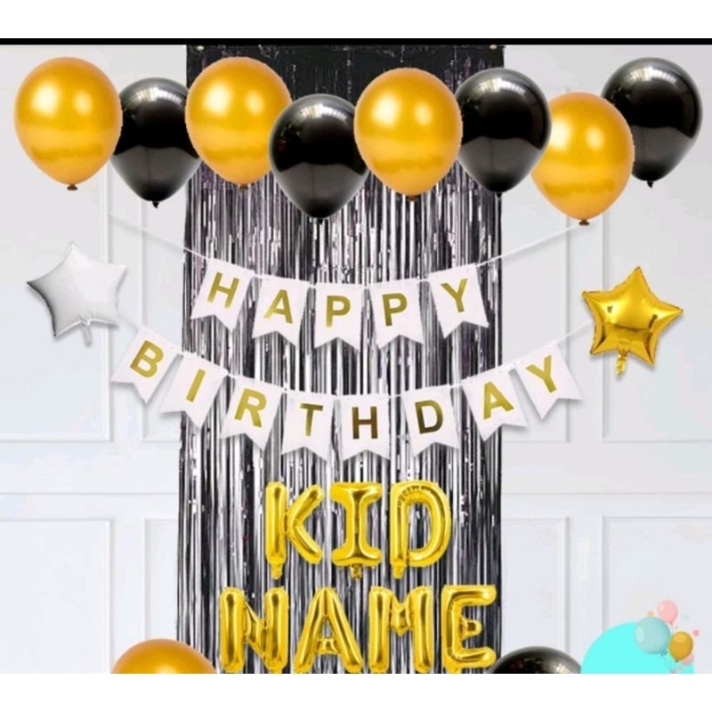 PAKET HEMAT KOMPLIT DEKORASI SET/BALLOON FOIL/TIRAI FOIL/DEKORASI ULANG TAHUN ANAK/DEWASA/PAKET MURA