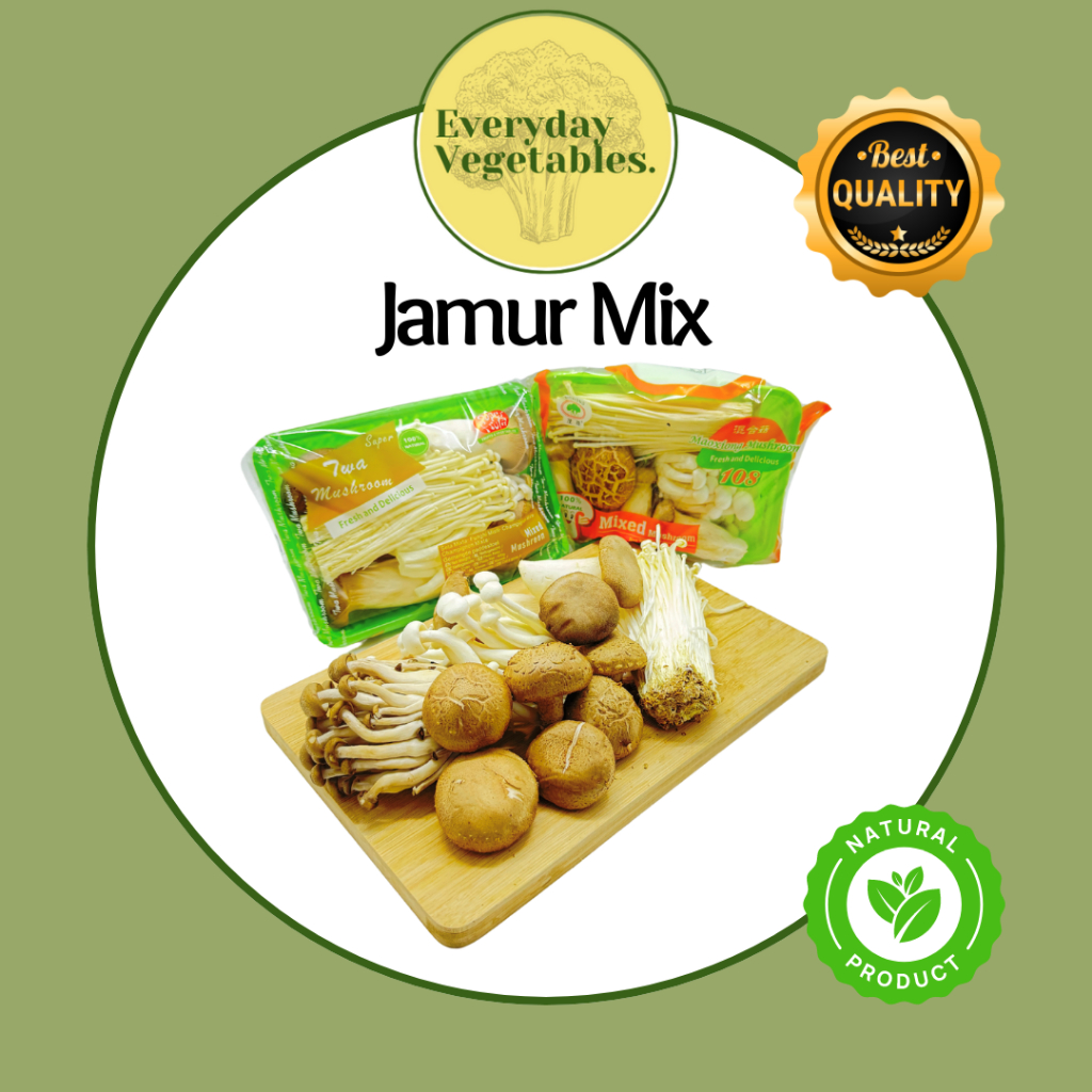 

Jamur Mix / Mix Mushroom per Pack @400gr