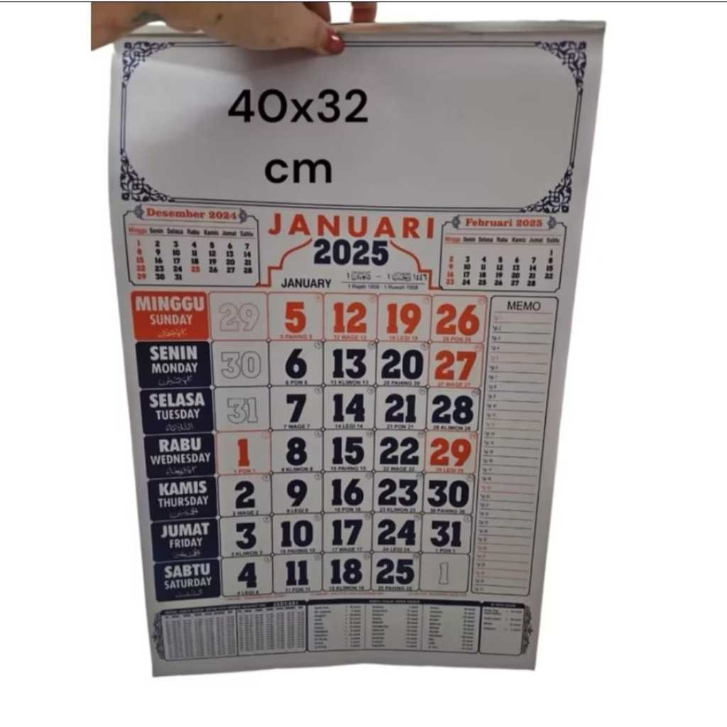 

AS888 - Kalender 2025 Terbaru ( 40 x 32 Cm )