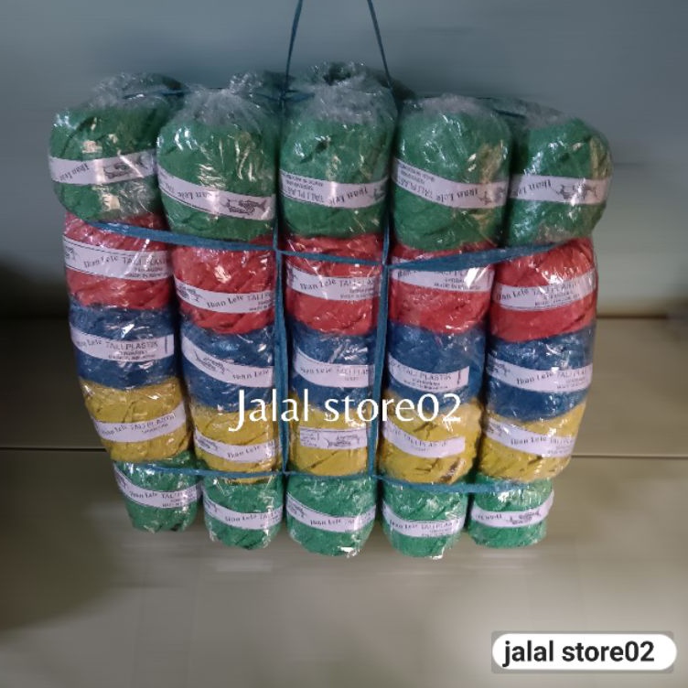 

ART E6I4 Tali rafia tali pengikat 5 pack 5 roll gulung dari bahan plastik gulungan kecil