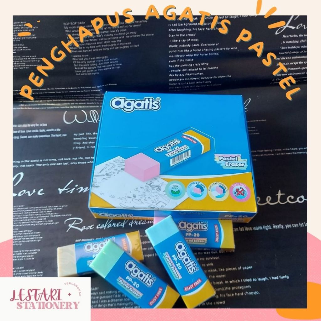 

Penghapus Agatis Pastel Besar PB-20 | Penghapus Warna-warni | Pemadam Pensil | Penghapus Pensil |Lestari Stationery