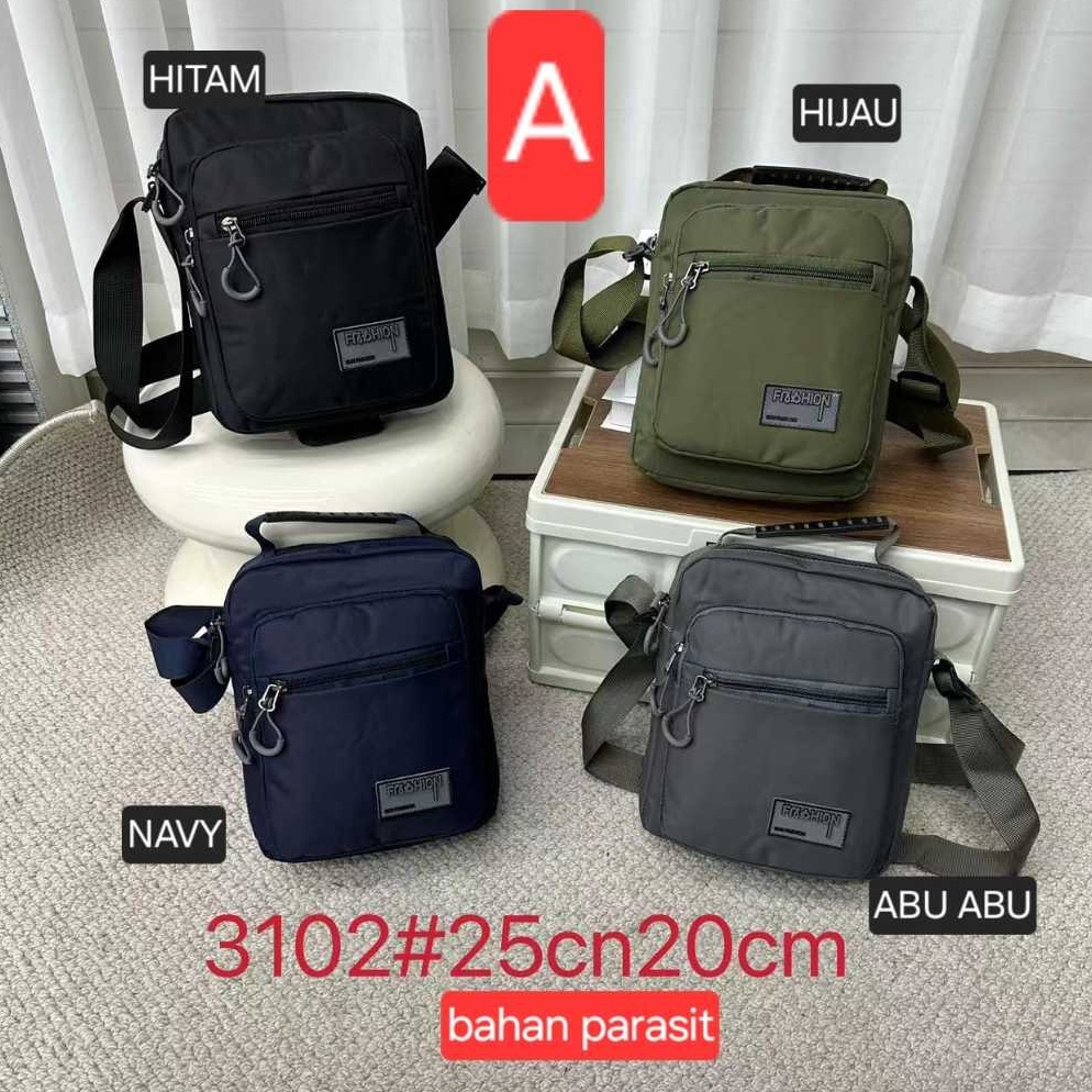 KODE O92F Hehe tas selempang pria sling bag import tas kerja cowok anti air