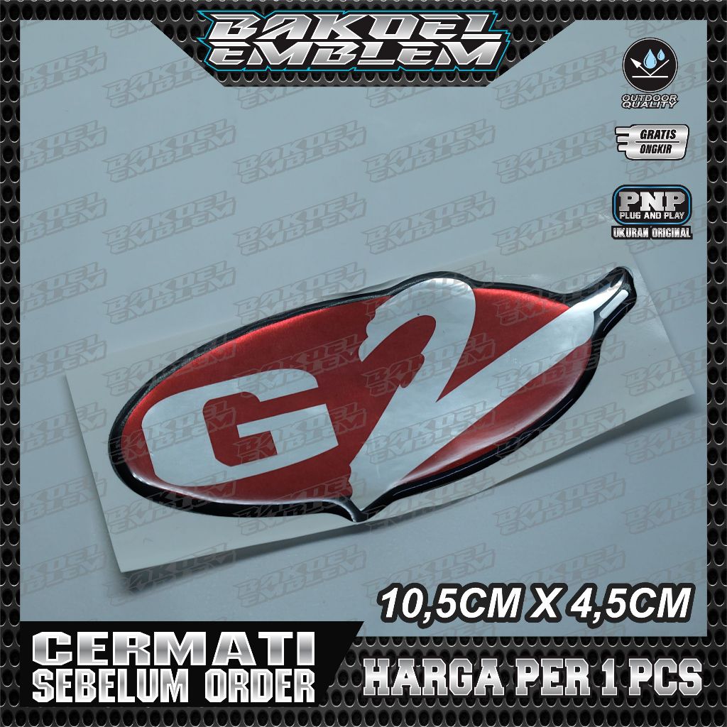 emblem timbul g2 daihatsu feroza / emblem g2 feroza / emblem timbul feroza g2