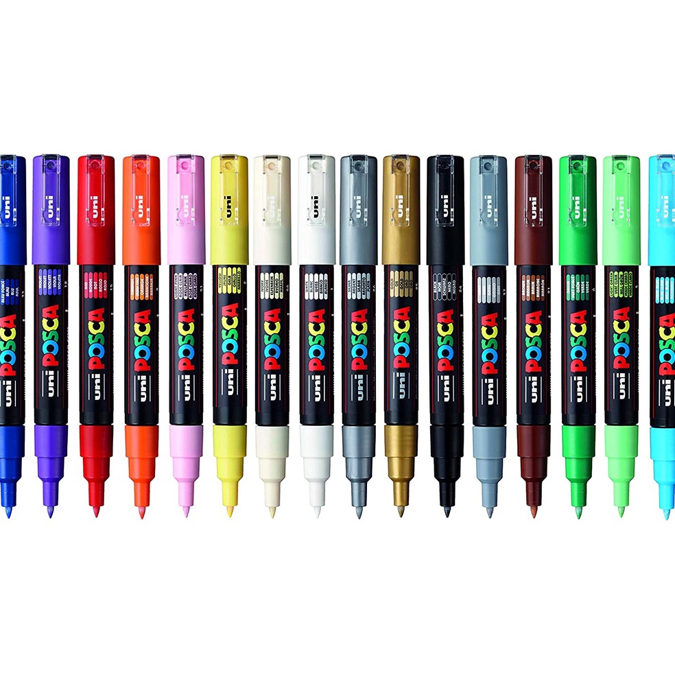 

ART D9S6 UNI POSCA PC1M Extra Fine Paint Marker Pen 7mm Per 1 Spidol