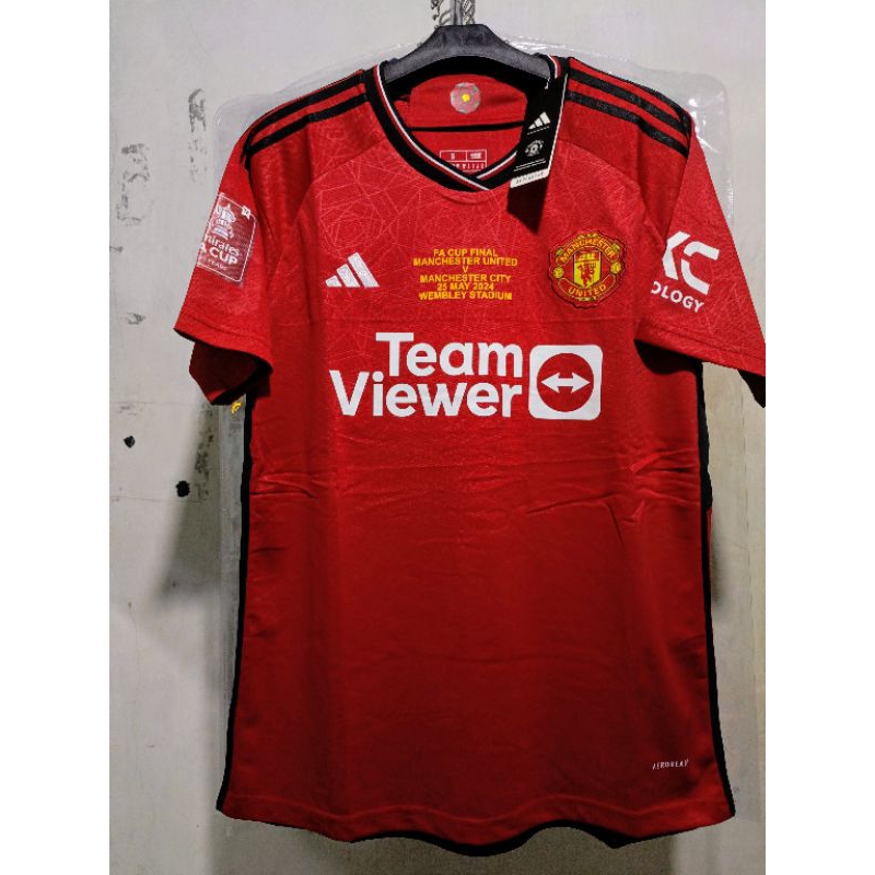 Jersey Manchester united MU Grade Ori Final FA CUP size S 50x70