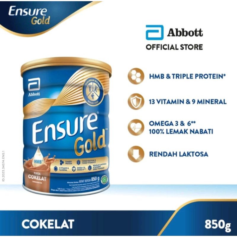 

susu ensure gold coklat coklat
