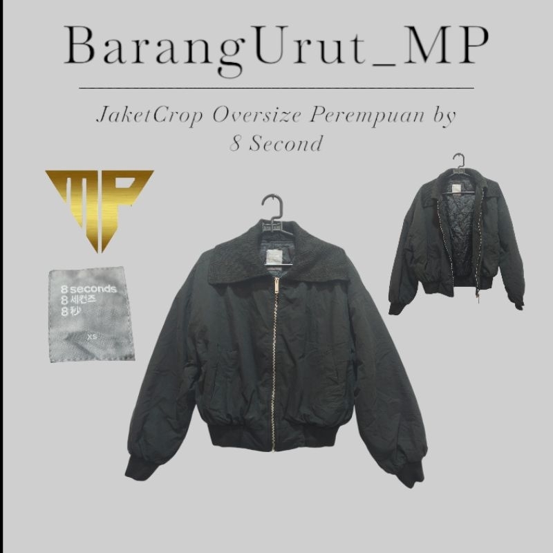 Jaket Bomber Crop perempuan Original Brand 8Second