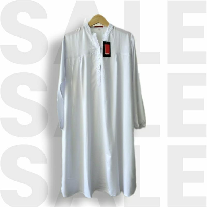 TUNIK KATUN RAYON JUMBO WARNA PUTIH