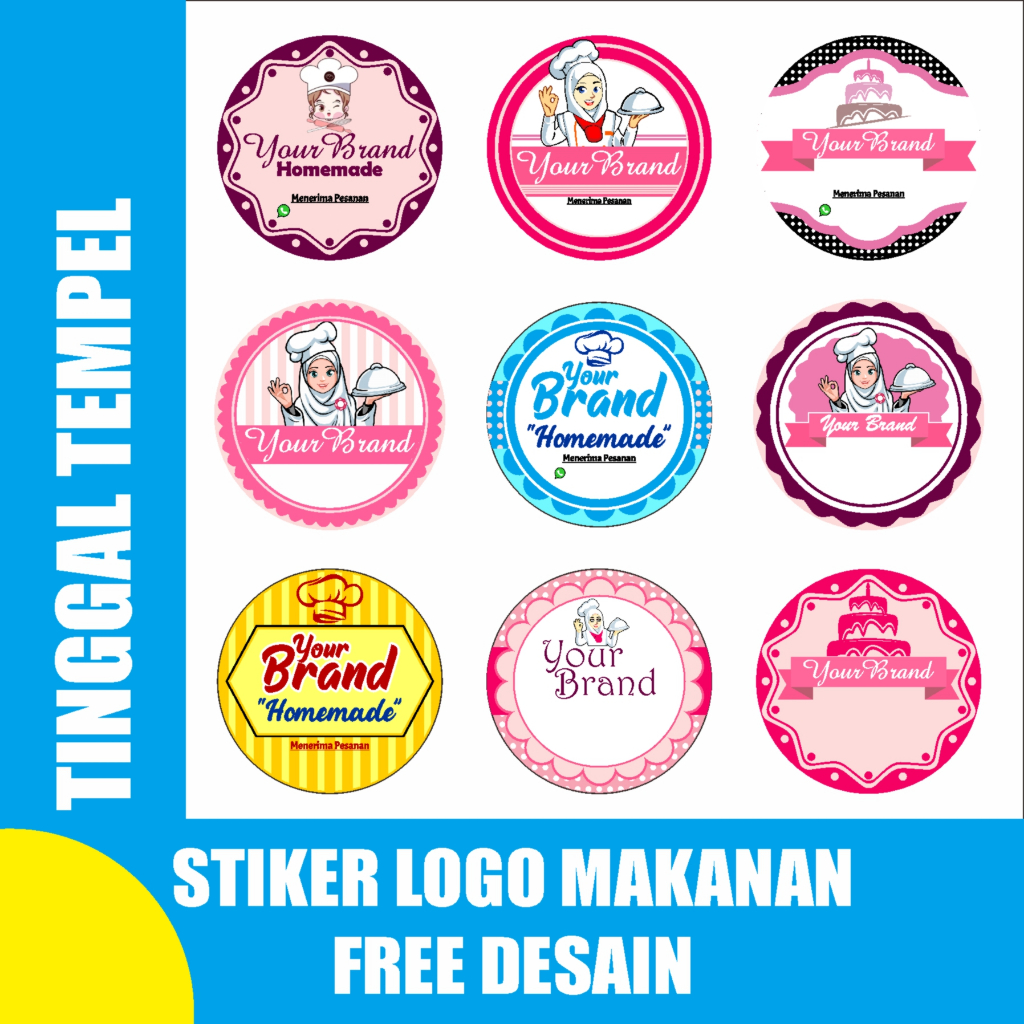

Stiker label makanan dan minuman