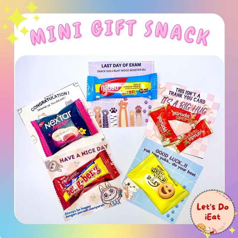 

[MIN BELI 10 PCS] mini gift snack hadiah ulang tahun wisuda
