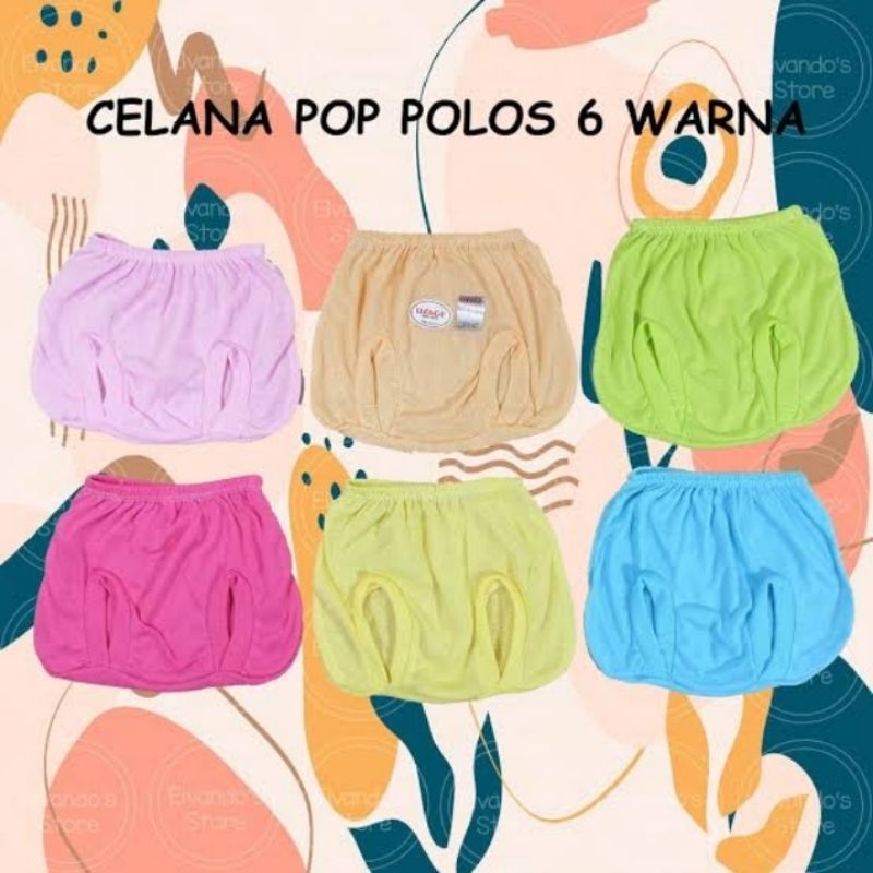 12Pcs Celana Pop Usagi Polos || Celana Kacamata Bayi Usagi
