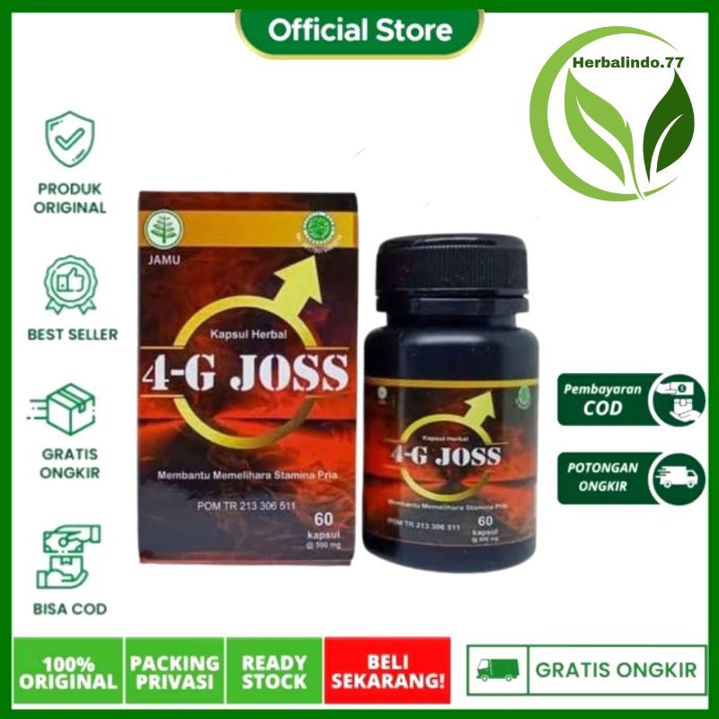 4G-Joss Herbal Original Isi 60 Kapsul - 4g Joss 1 Botol