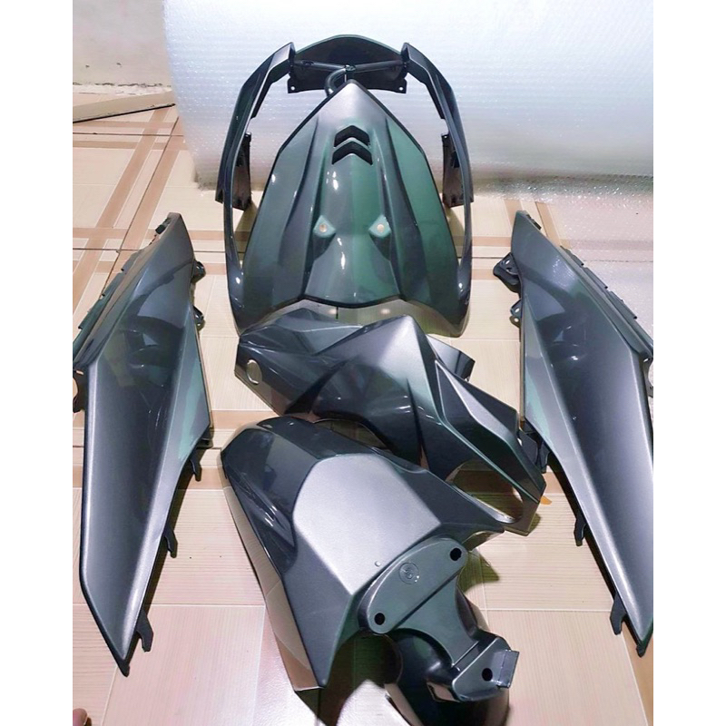 Cover full sett body halus honda beat fi esp tahun 2013 2014 2015 2016 warna abu abu grey