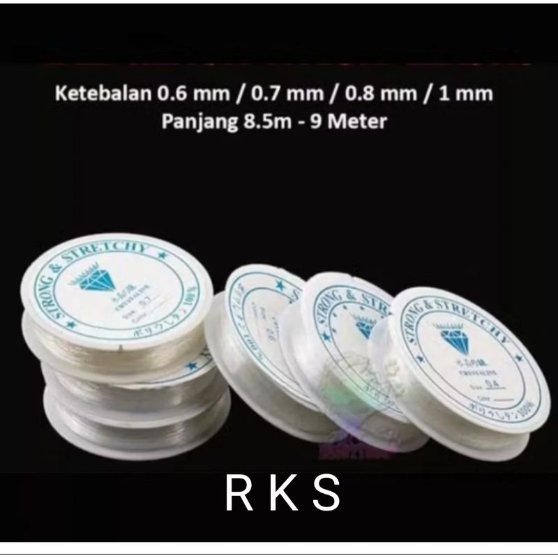 satu roll benang karet elastis benang nilon karet tali karet elastis