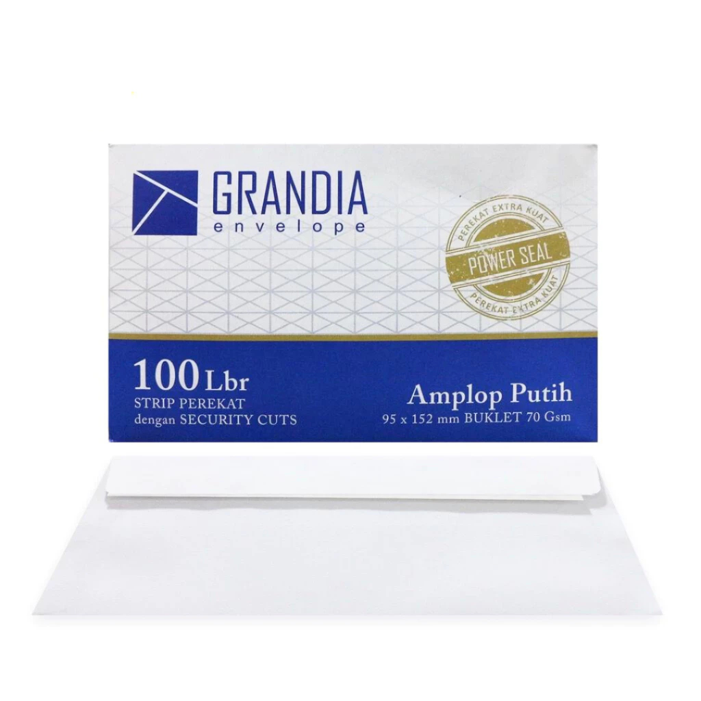 

Grandia Amplop Putih Polos Dengan Lem Perekat