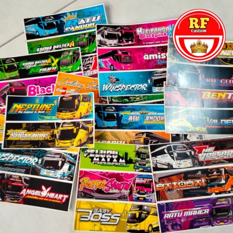 

(free sticker)CETAK PAKET STIKER BUS ORIGINAL 45 PCS TERMURAH / STIKER BUSMANIA VINYL ANTI AIR TERBARU / STIKER BUS ARTIS VIRAL / STIKER BASURI / STIKER TELOLET