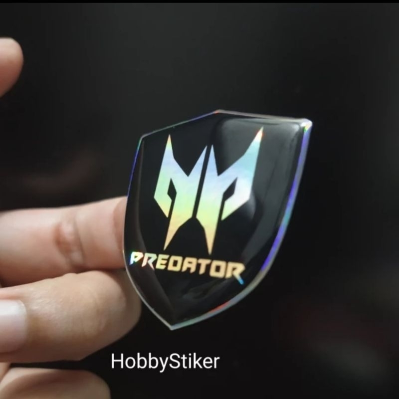 Stiker emblem timbul acer predator gaming untuk pc laptop