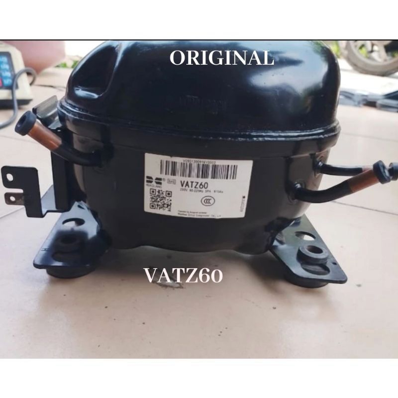 Kompresor kulkas 2 pintu Aqua inverter vatz60 1/6pk Original baru