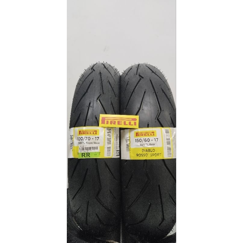 pirelli diablo rosso sport uk 120/70-17 & 150/60-17 motor sport / supermoto