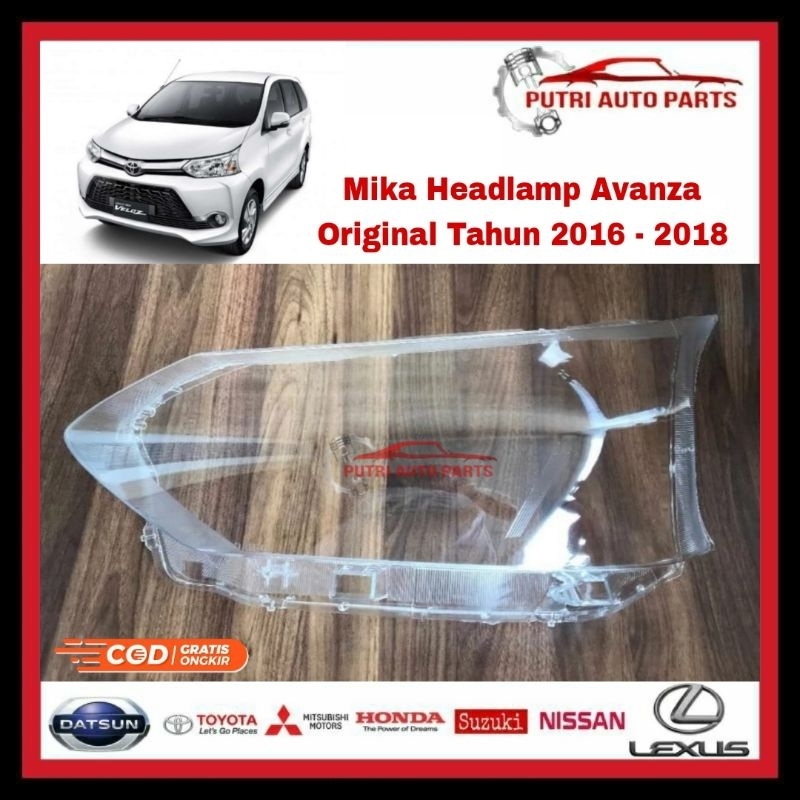 Mika Headlamp Avanza Original Tahun 2016 - 2018 Mika kaca Lampu Depan Avanza Original Tahun 2016 - 2