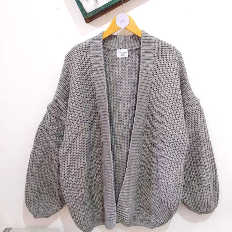 ATASAN RAJUT POLOS LENGAN BALON