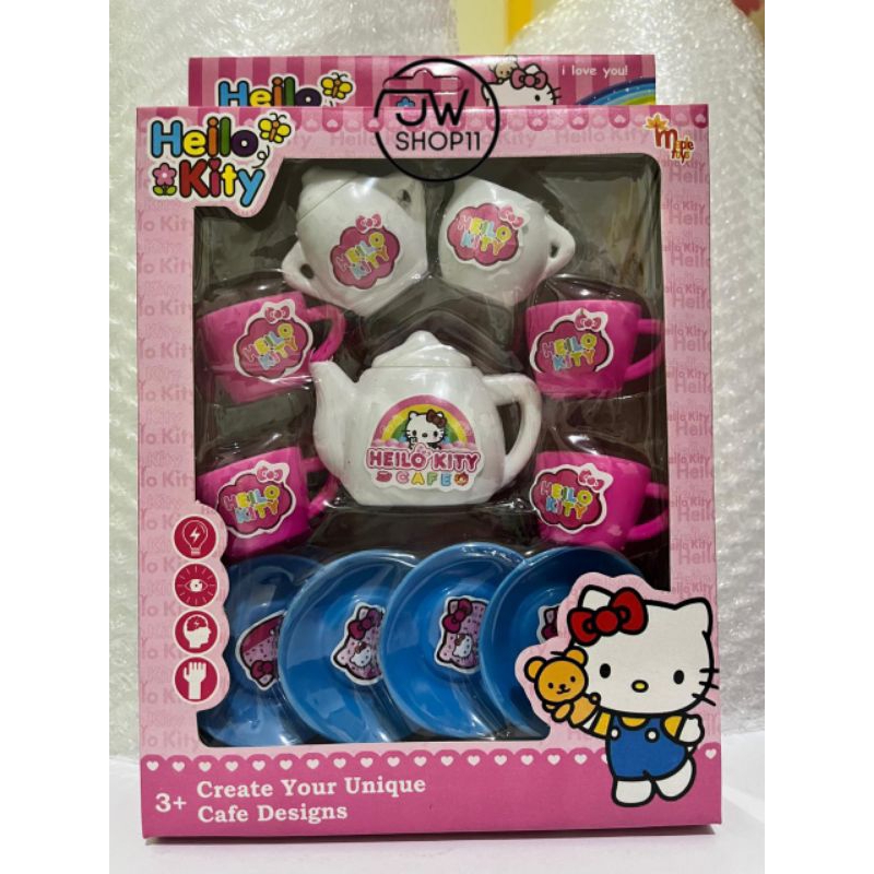 MAINAN ANAK CEWEK CANGKIR SET HEiLO KiTY CAFE