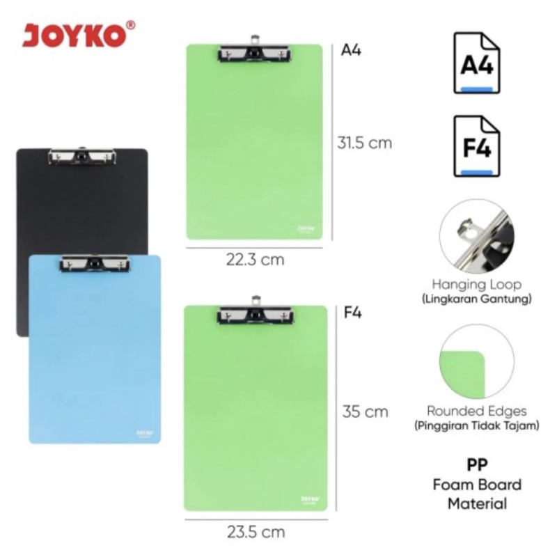 

Clip Board/Papan jalan Joyko clb-67 (1pcs)