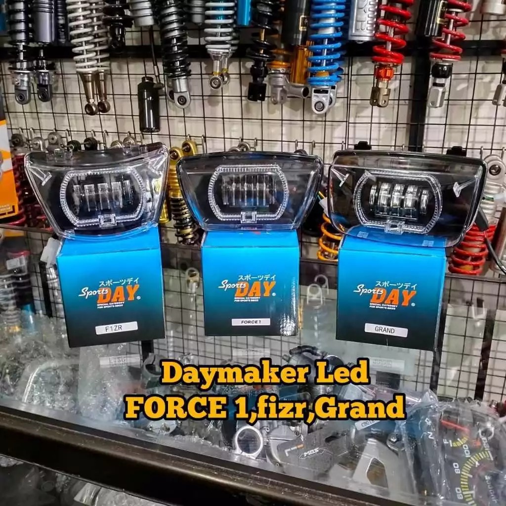 LAMPU DEPAN LED FIZR FORCE1 GRAND LAMPU DEPAN LED NYALA RGB BY SPORTSDAY