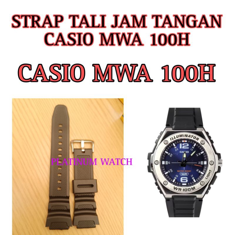 Strap / Tali Jam Tangan Casio MWA 100 H MWA100H MWA-100H