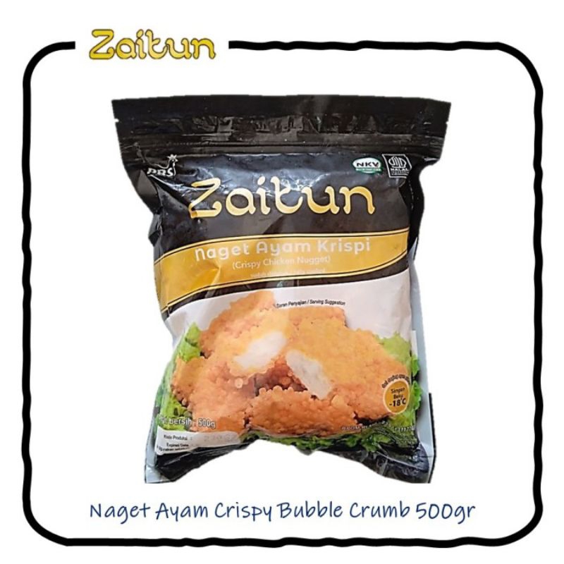 

zaitun naget ayam crispy 500 gram /nugget crispy bubble crumb