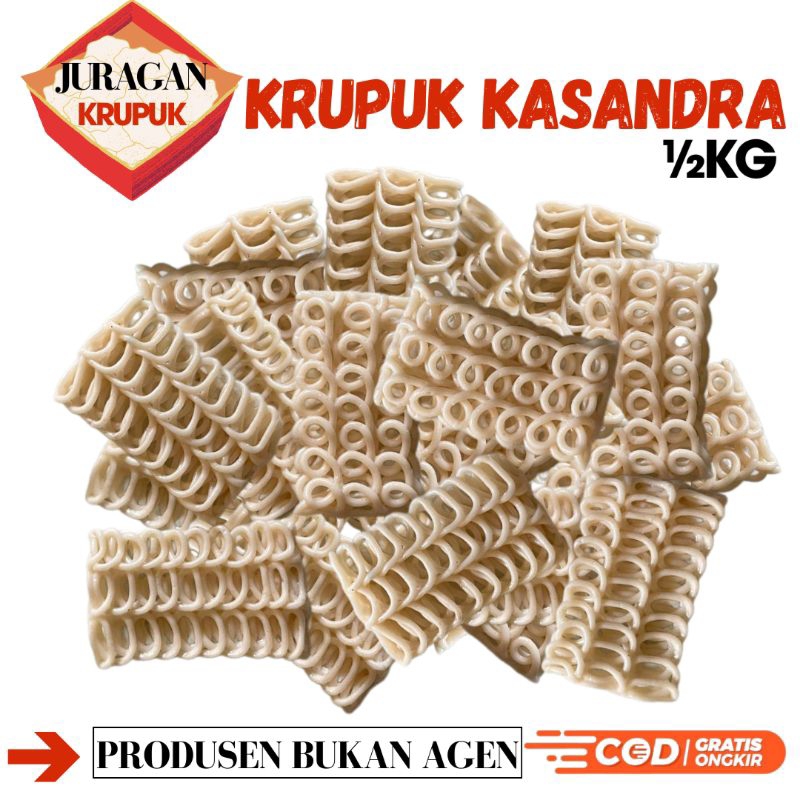 

Krupuk Kasandra Putih ½Kg 500gram