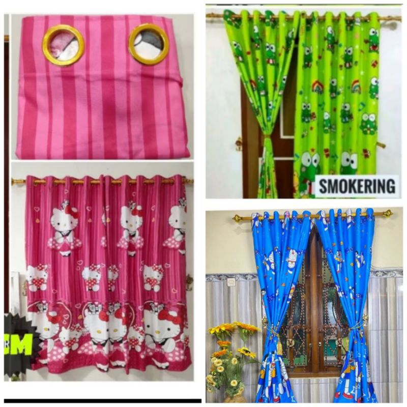 Gorden Ring Jendela Hellokitty Pendek L115X120 cm