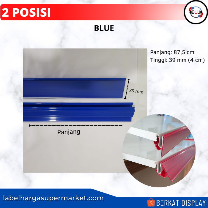 

PRICE TAG - PRICE RAIL - LABEL HOLDER - LABEL HARGA SUPERMARKET 2 POSISI / HARGA