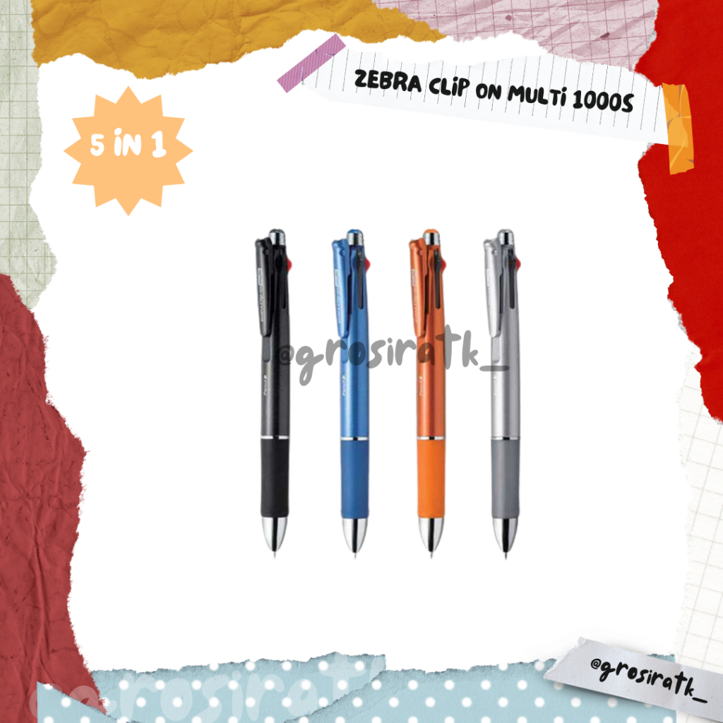 

Zebra Clip On Multi 1000S / Pulpen Multifunction 5 in 1