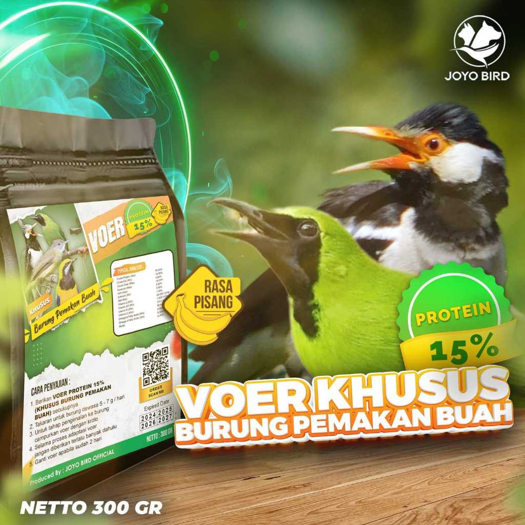 VOER HARIAN BURUNG PEMAKAN BUAH | VOER NUTRISI KOMPLIT | VOER KHUSUS BURUNG (PEMAKAN BUAH)