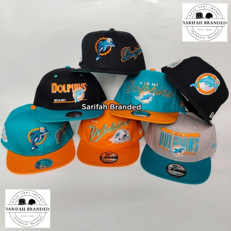 KOLEKSI DOLPHINS - TOPI SNAPBACK VINTAGE DOLPHINS PREMIUM IMPORT - TOPI NFL MIAMI DOLPHINS - TOPI PR