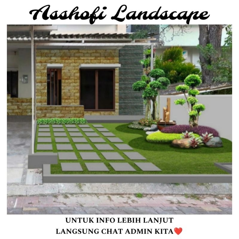 PEMBUATAN TEBING DEKORASI TAMAN MINIMALIS KOLAM IKAN HIAS BUNGA HIAS PASANG RUMPUT TAMAN JEPANG TANA