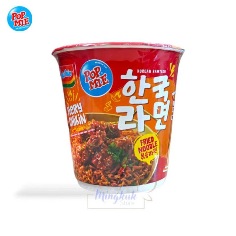 

INDOMIE CUP FIERY CHIKIN - mi goreng ayam pedas - MIE INSTAN PREMIUM korean ramyeon pop mie