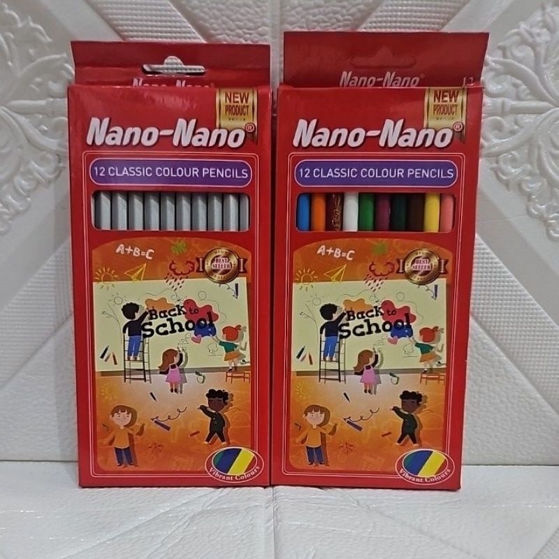 

Pensil warna kayu panjang Nano - Nano 12 Warna