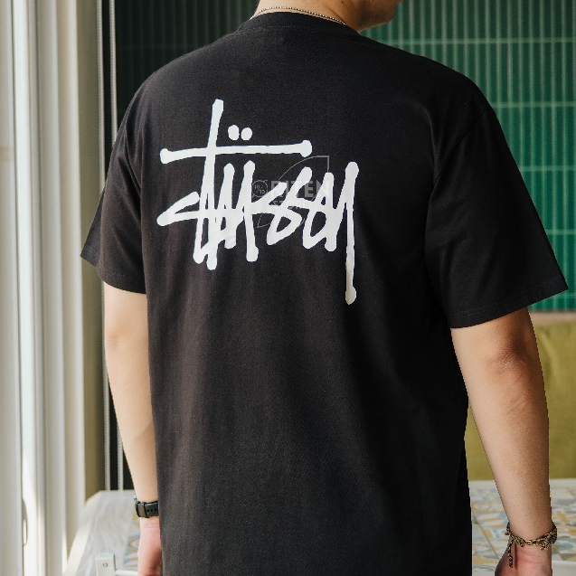 Stussy Basic Tee Black Original / Baju Kaos Stussy Authentic