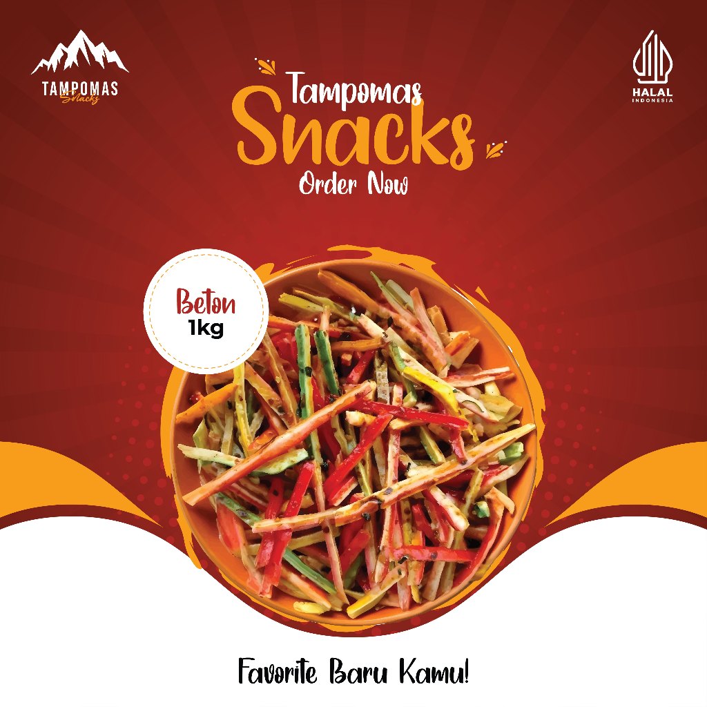 

Tampomas Snacks - Kerupuk Beton Pedas Daun Jeruk