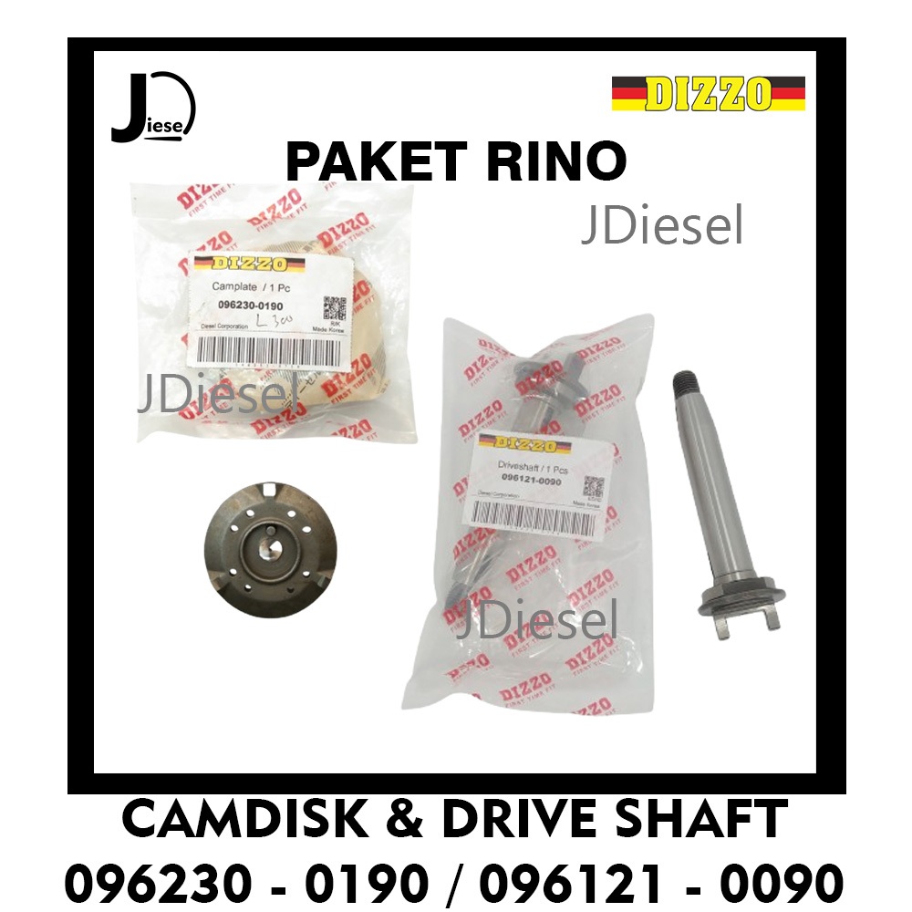 [ PAKET TOYOTA RINO ] Dizzo Camplate & Drive Shaft Pump Toyota Dyna Rino 14B Camdisk 096230 - 0190 S