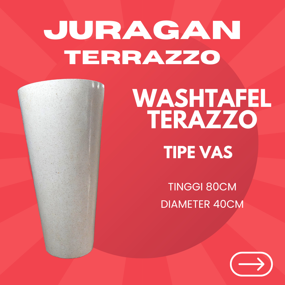 JURAGAN_TERAZZO - WASTAFEL TERASO  CUCI TANGAN WASTAFEL KAMAR MANDI PEDESTAL|  PORTABLE TIPE VAS