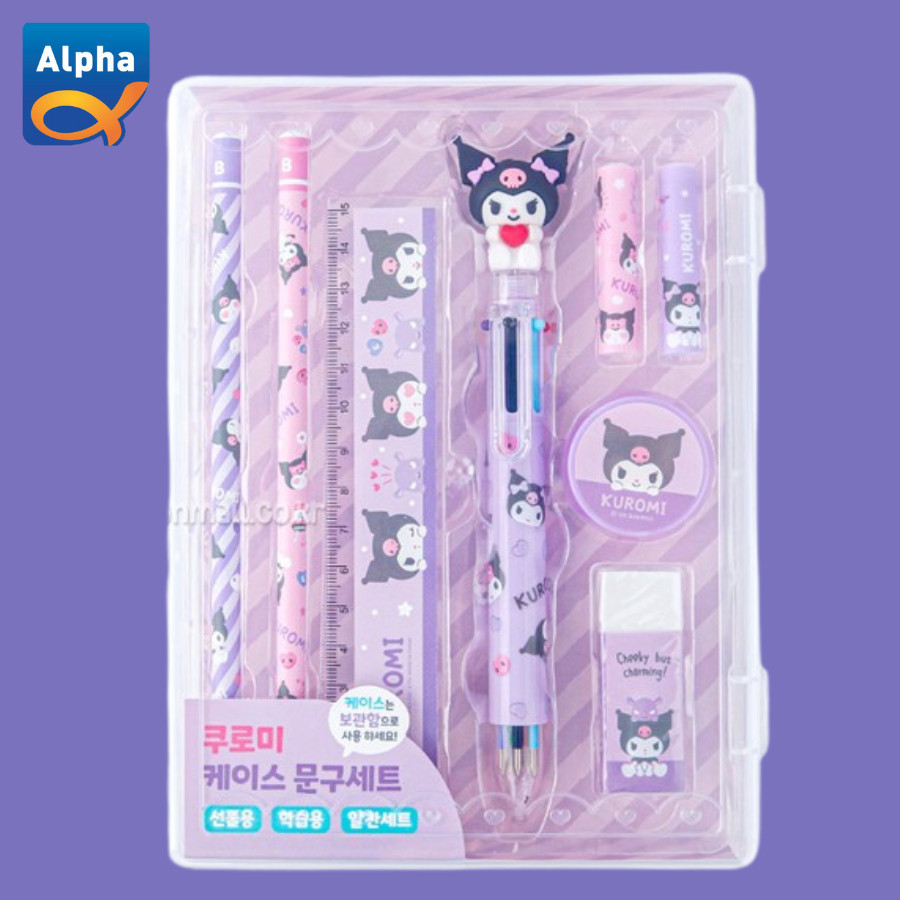 

[Sanrio] Sanrio Stationery Set / Set Alat Tulis - Kuromi / [산리오] 쿠로미케이스문구세트