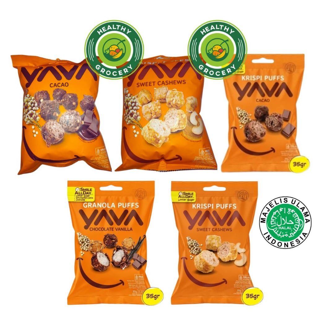 

East Bali / YAVA Cashews Krispi Puffs Mente Manis / Cokelat 45gr