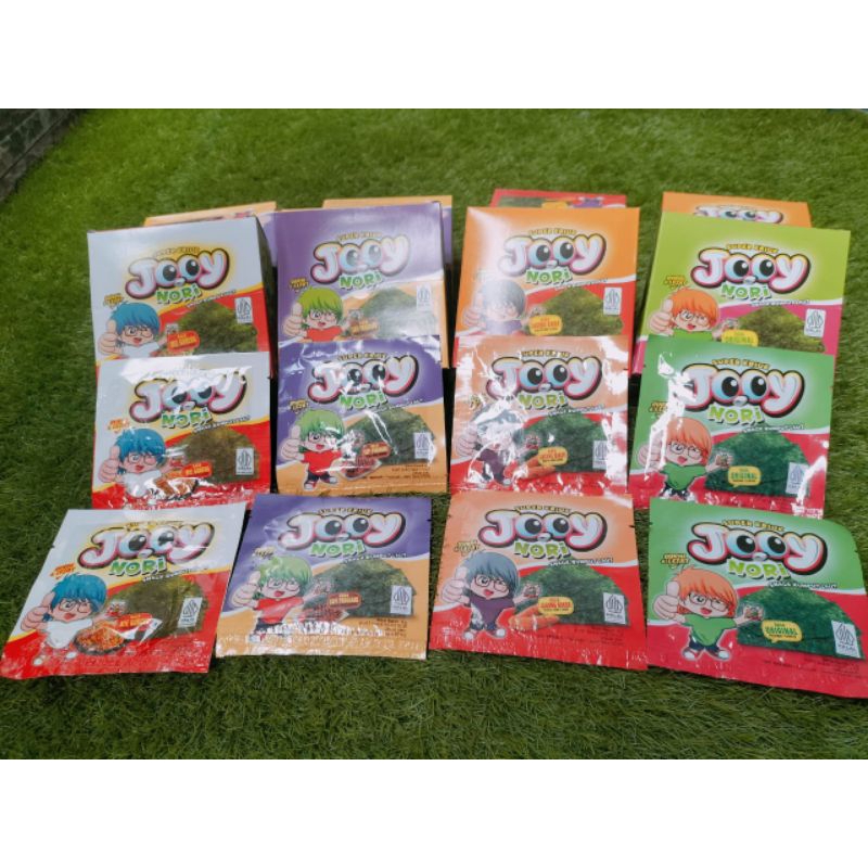 

Jooy Nori / Snack Rumput Laut / 1 box isi 12 pcs @4gr